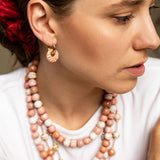 Heavenly Pink Hoop Earrings
