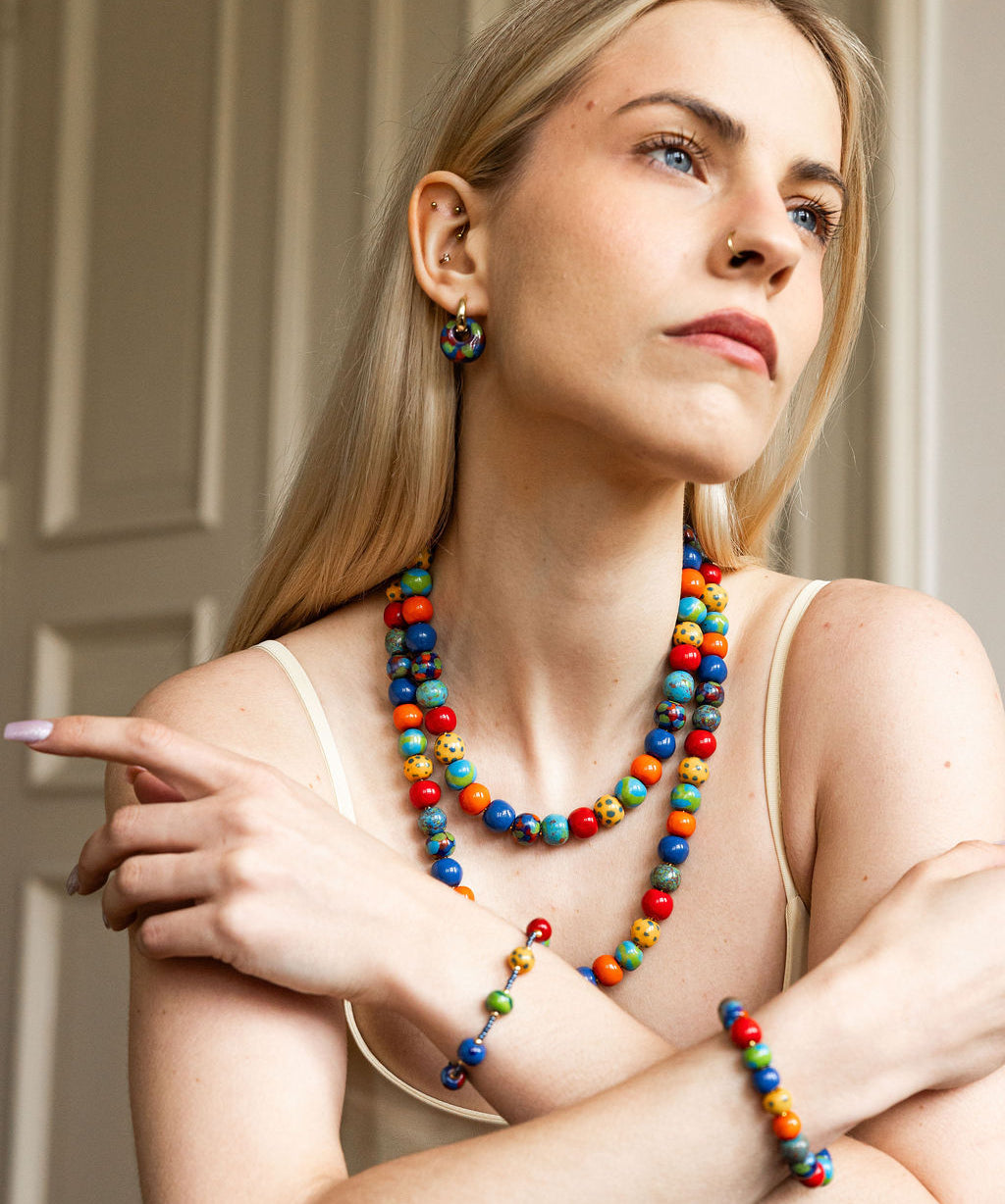 Crazy Parrot Hoop Earrings