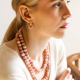 Heavenly Pink Hoop Earrings