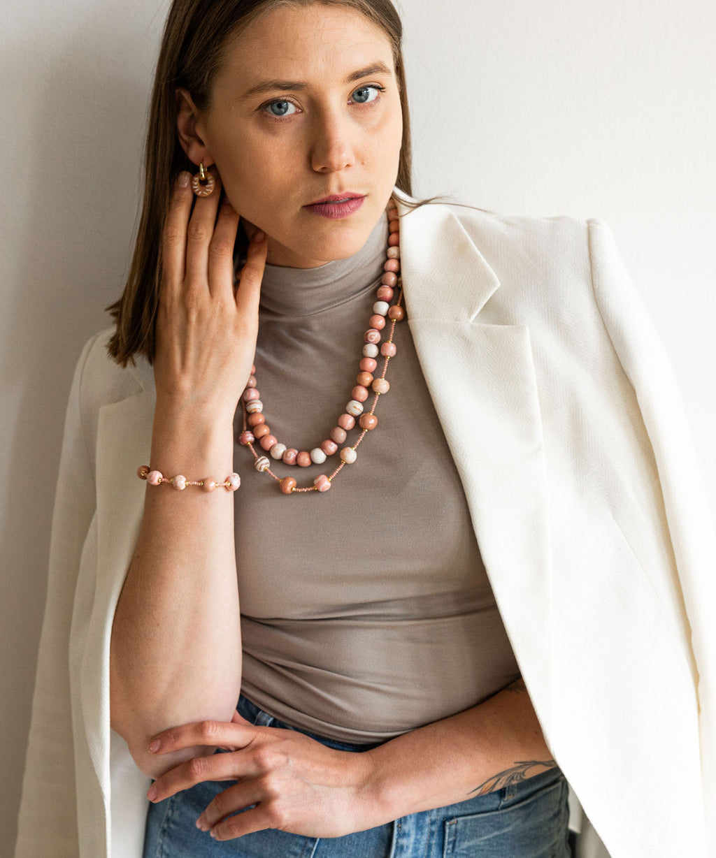 Heavenly Pink Delicate Necklace