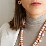 Heavenly Pink Hoop Earrings