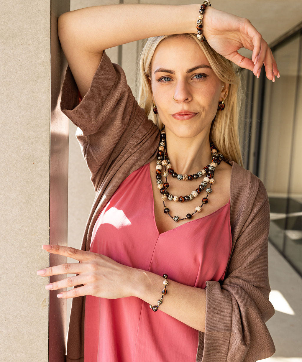 African Gold Delicate Necklace