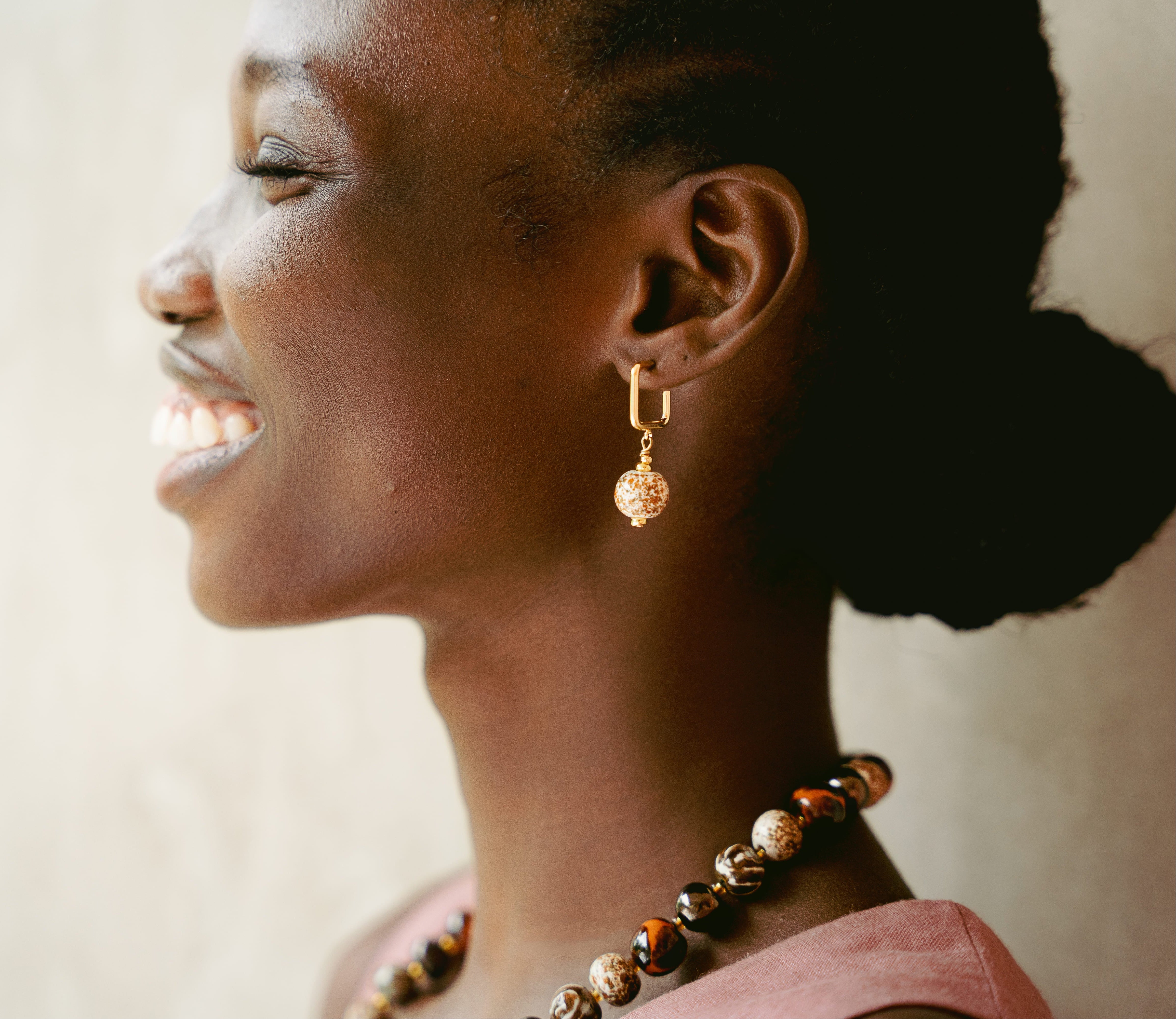 African Gold Cheche Earrings